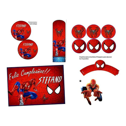 Kit Imprimible Candy Bar Hombre Araña El Mas Completo