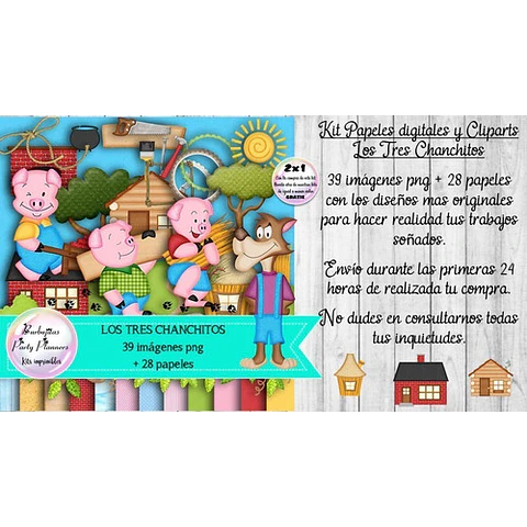 Papeles Fondos Y Cliparts Imagenes Png Los Tres Chanchitos