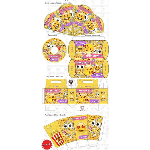 Kit Imprimible Emojis Emoticones Editable