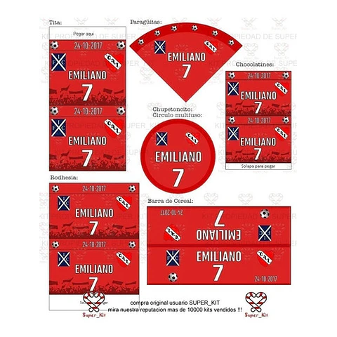 Kit Imprimible Independiente Futbol Editable
