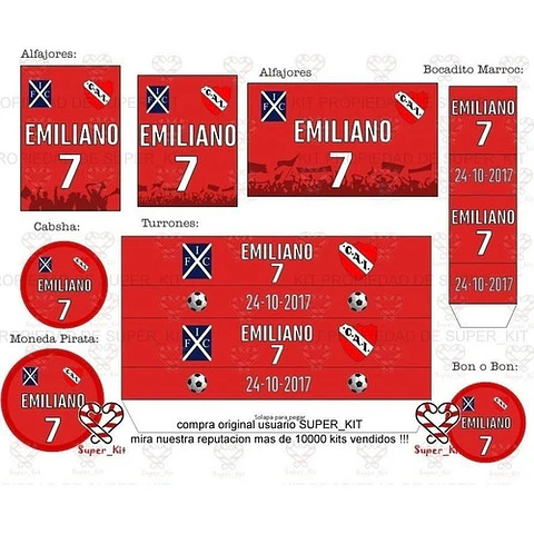Kit Imprimible Independiente Futbol Editable