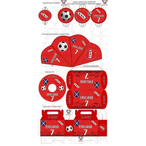 Kit Imprimible Independiente Futbol Editable