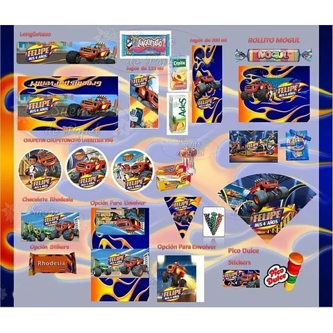 Kit Imprimible Blaze And The Monster Machine Editable