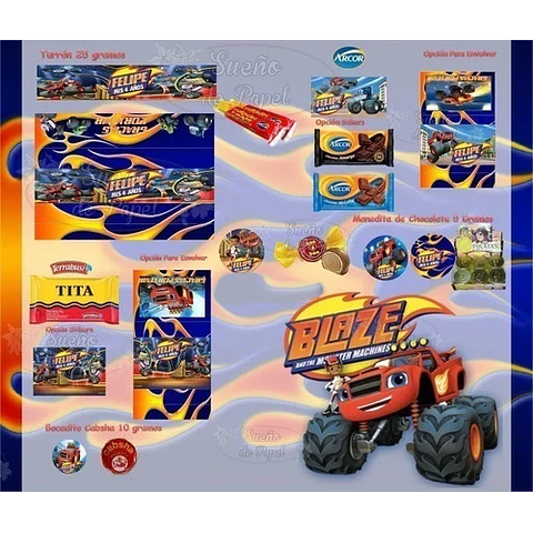 Kit Imprimible Blaze And The Monster Machine Editable