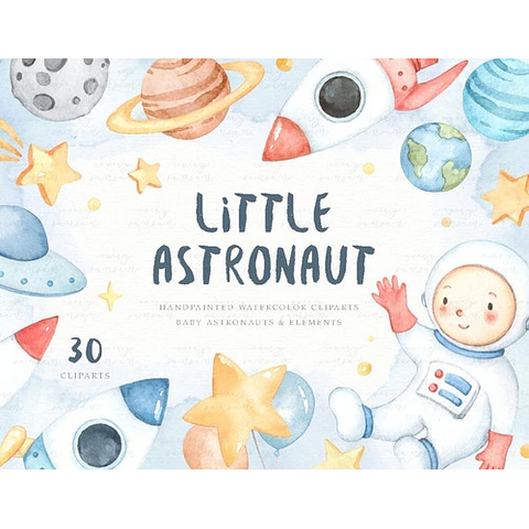 Cliparts Imagenes Png Astronautas Acuarelas Es10