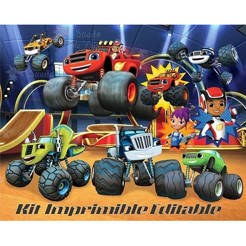 Kit Imprimible Blaze And The Monster Machine Editable