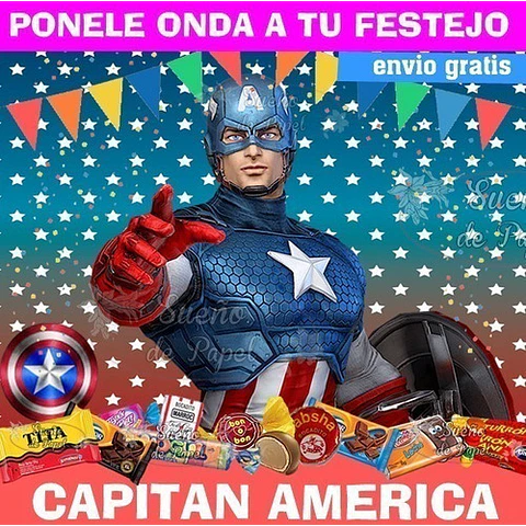 Kit Imprimible Capitan America Editable
