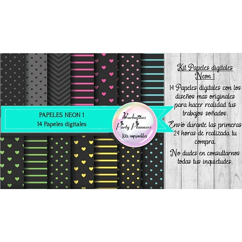 Papeles Fondos Digitales Fiesta Neon 1