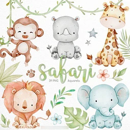 Cliparts Png Animales De La Selva Jungla Acuarela
