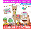 Kit Imprimible Llamas Y Cactus Mod 2 Llamita Editable