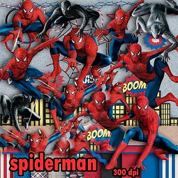 Kit Imprimible Hombre Araña 11 Clipart 11 Fondos 31 Elementos