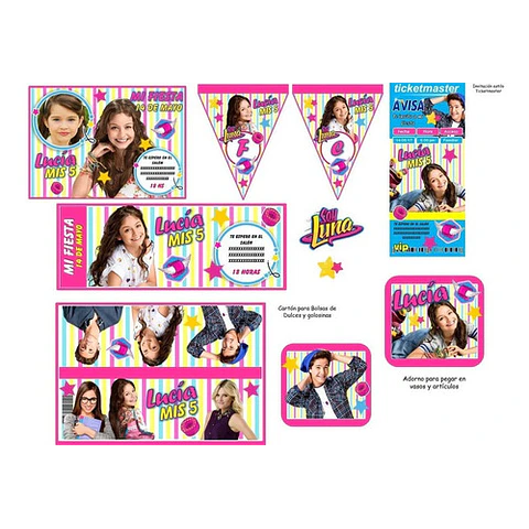 Kit Imprimible Candy Bar Soy Luna El Mas Completo