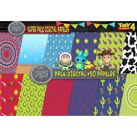 Super Pack Fondos Papeles Imágenes Clipart Toy Story Regalo