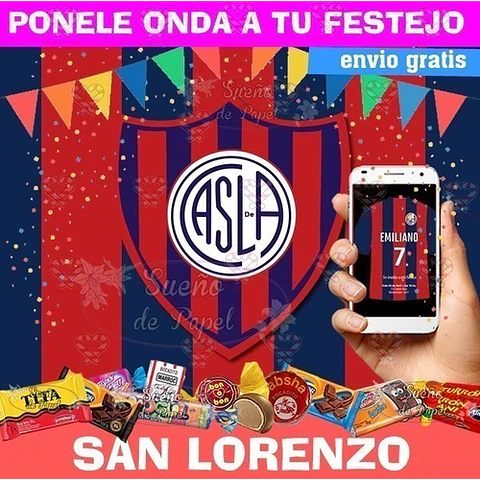 Kit Imprimible San Lorenzo Futbol Editable