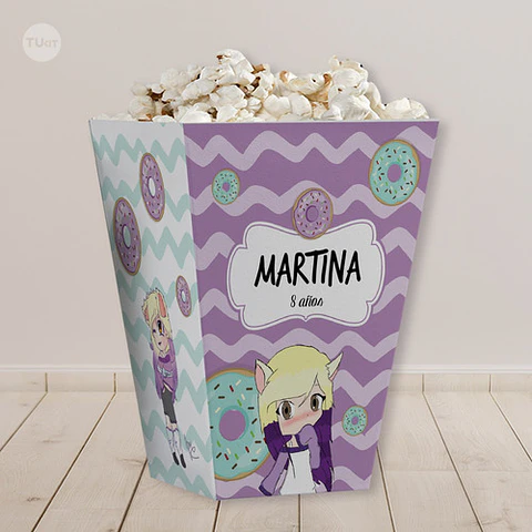 Caja Pochoclera Imprimible Lyna Tukit