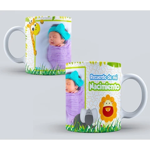 Diseños Plantillas Tazas Baby Shower Editable Sublimación M1
