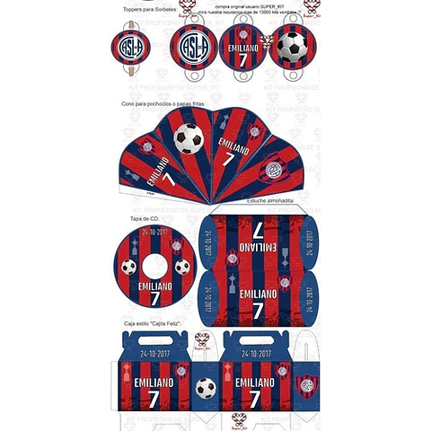 Kit Imprimible San Lorenzo Futbol Editable