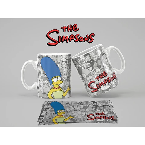 Kit Diseños Plantillas Tazas Los Simpsons Sublimación M3