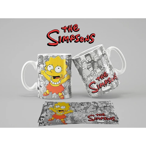 Kit Diseños Plantillas Tazas Los Simpsons Sublimación M3
