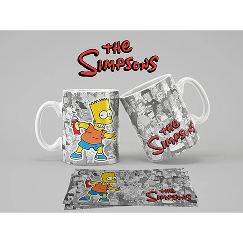 Kit Diseños Plantillas Tazas Los Simpsons Sublimación M3
