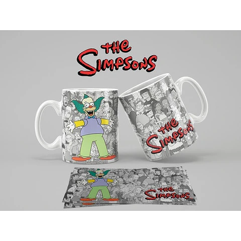 Kit Diseños Plantillas Tazas Los Simpsons Sublimación M3