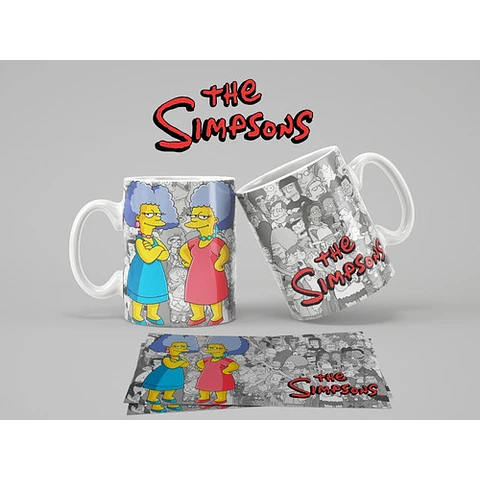 Kit Diseños Plantillas Tazas Los Simpsons Sublimación M3