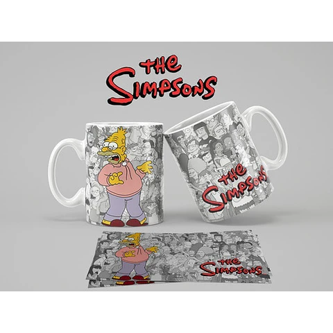 Kit Diseños Plantillas Tazas Los Simpsons Sublimación M3