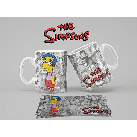 Kit Diseños Plantillas Tazas Los Simpsons Sublimación M3