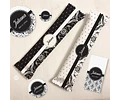 Kit Imprimible Textura Trama Blanco Negro Candy Bar Tukit