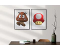Kit Imprimible X8 Láminas Super Mario Bros Extras