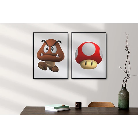 Kit Imprimible X8 Láminas Super Mario Bros Extras