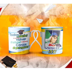 Diseños Plantillas Tazas Graduación Sublimación Editable M1