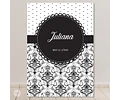 Kit Imprimible Textura Trama Blanco Negro Candy Bar Tukit