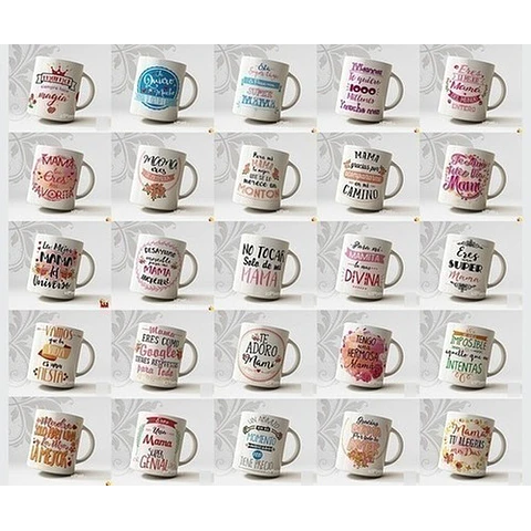 Plantillas Sublimacion Dia De La Madre - Mama - Tazon Taza