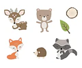 Kit Imprimible Letras 3d Animales Bosque Encantado Celeste