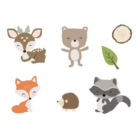 Kit Imprimible Letras 3d Animales Bosque Encantado Celeste