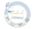 Kit Imprimible Sirenas Escamas Mermaid Celeste Azul Tukit