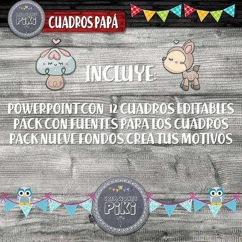 Pack Cuadro Pizarras Regalo Para Papá O Abuelo Día Del Padre
