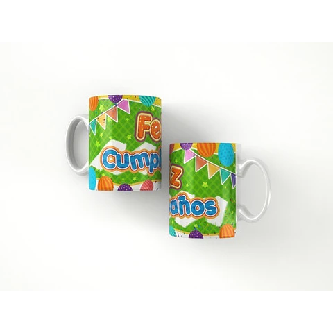 Kit Diseños Plantillas Tazas Feliz Cumpleaños Sublimación M3