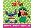 Kit Lilo Y Stitch Cliparts Imágenes Png Y Papeles Digitales