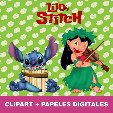 Kit Lilo Y Stitch Cliparts Imágenes Png Y Papeles Digitales