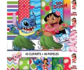 Kit Lilo Y Stitch Cliparts Imágenes Png Y Papeles Digitales