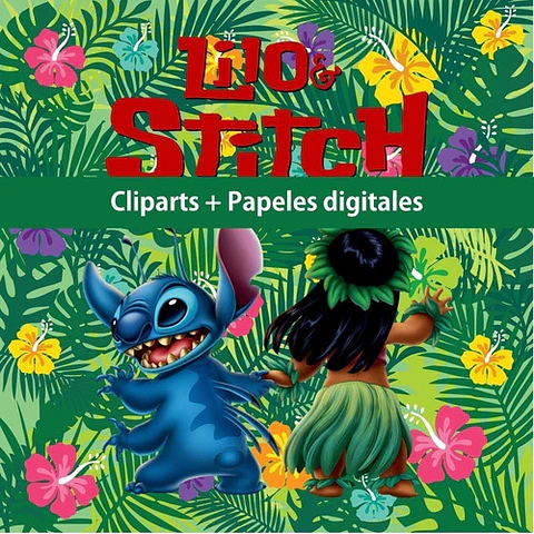 Kit Lilo Y Stitch Cliparts Imágenes Png Y Papeles Digitales