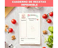 Kit Imprimible Cuaderno De Recetas Editable +  