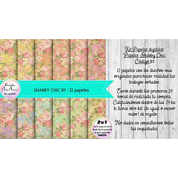 Papeles Digitales Fondos Shabby Chic Vintage Rosa Viejo B7
