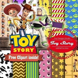 Kit Imprimible Pack Fondos Clipart - Toy Story