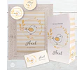 Kit Imprimible Comunion Bautismo Pajarito Amarillo Tukit