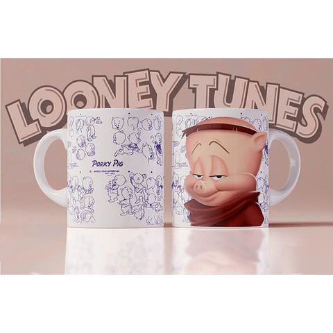 Kit Diseños Plantillas Tazas Looney Tunes Sublimacion Regalo
