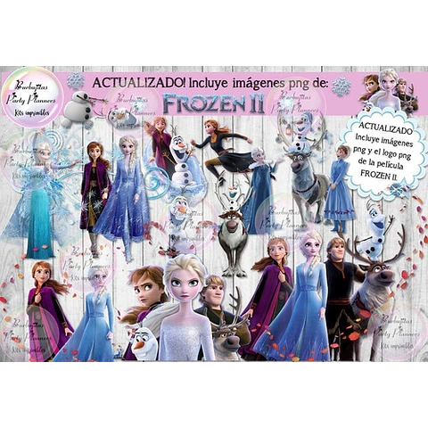 Kit Imprimible Candy Bar Frozen Modelo 2 - 100% Editable