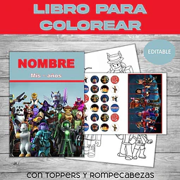 Para Colorear Editable Imprimible Roblox